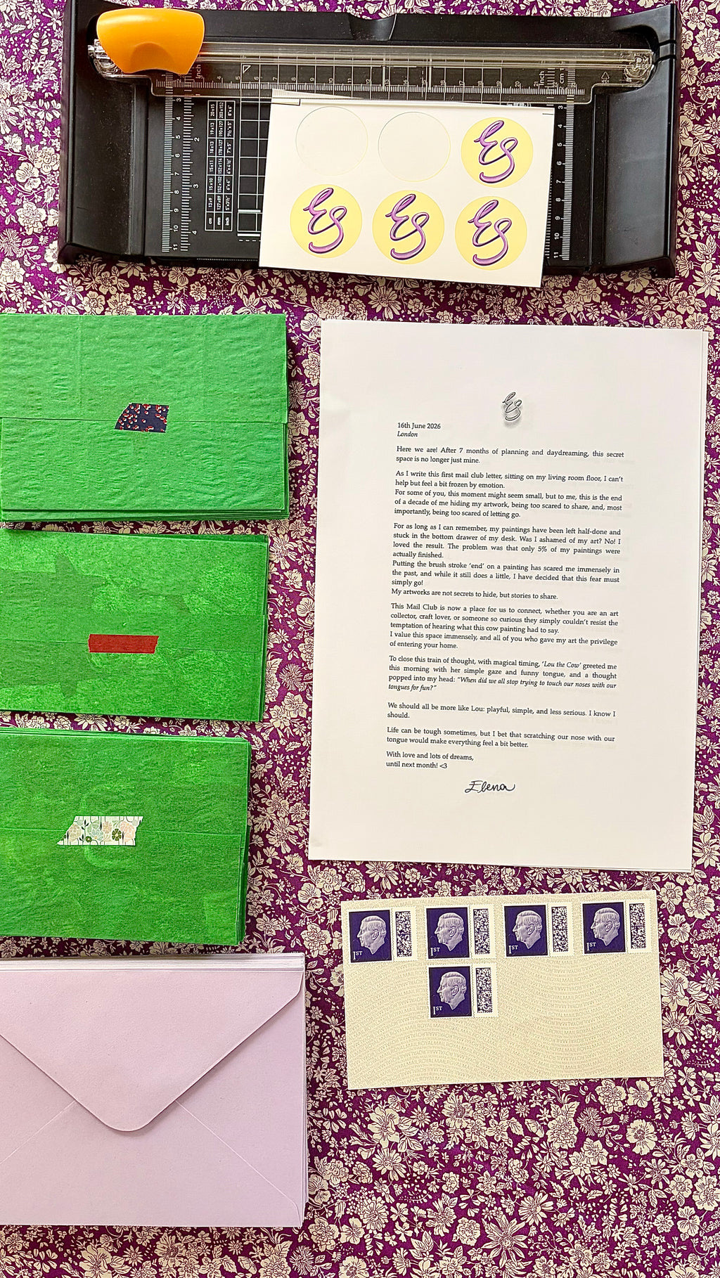 June Mail Club Catch-up - Lou the Cow