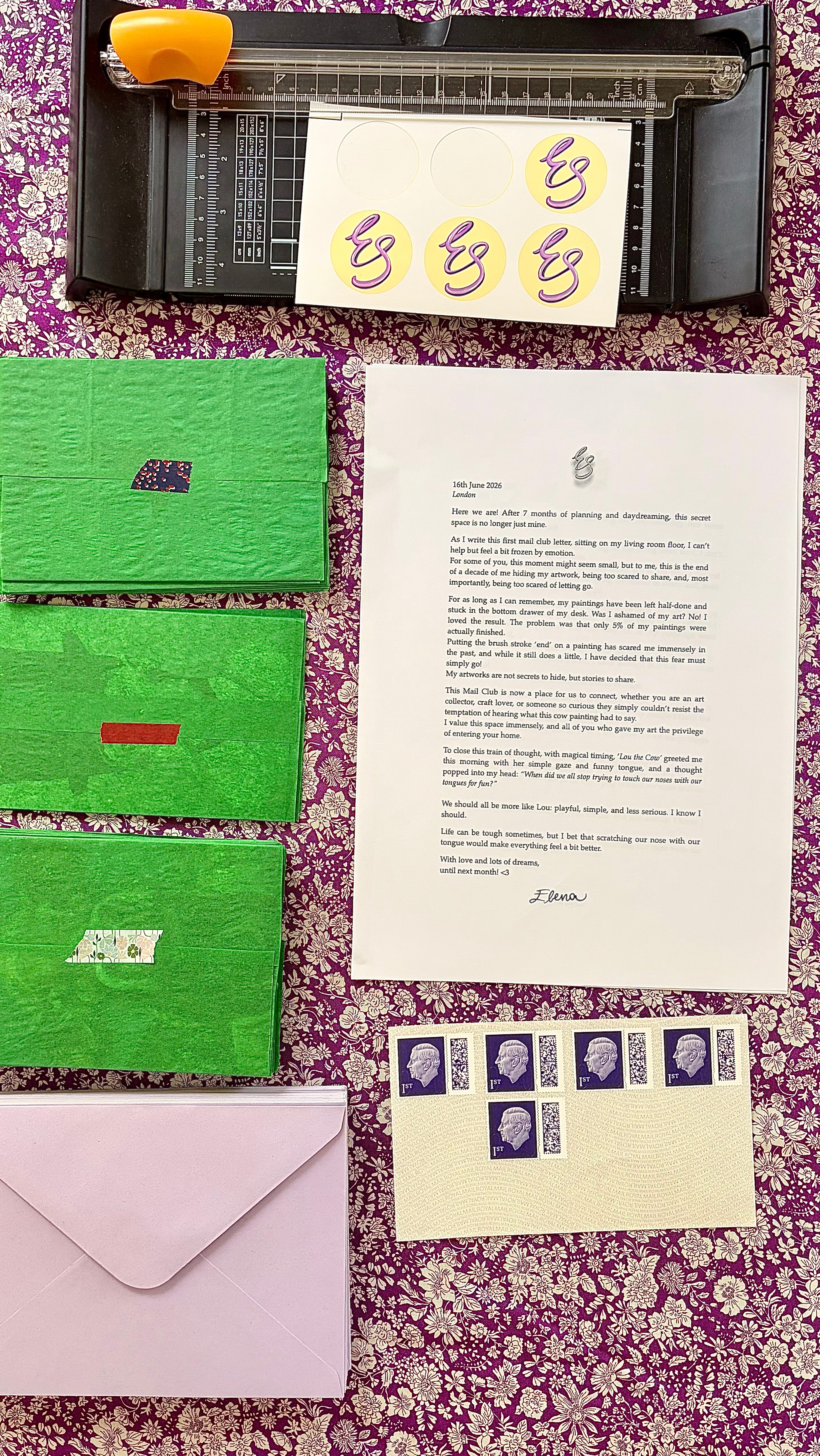 June Mail Club Catch-up - Lou the Cow