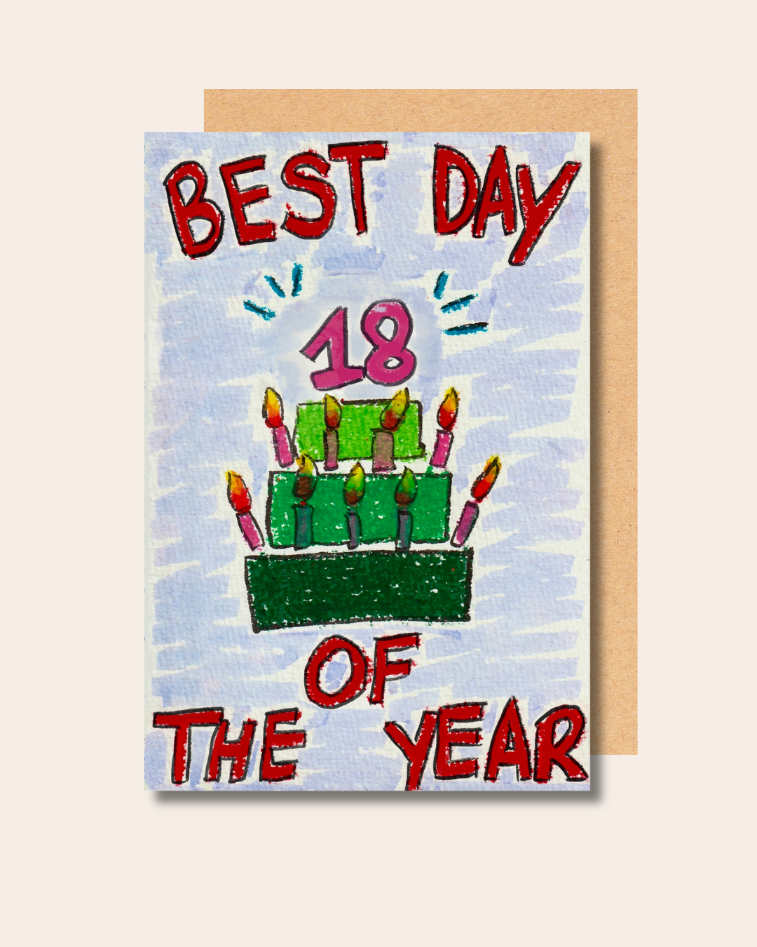 "Best day of the year 18" - Sciannae Handmade Birthday Card